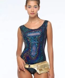 SEA DRAGON STUDIO Metallic Gold Leather Festival Belt Men