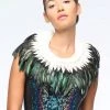 SEA DRAGON STUDIO Iridescent-Black Feather Collar