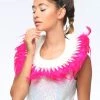 SEA DRAGON STUDIO Hot Pink Feather Collar Accessories 1 SEA DRAGON STUDIO Hot Pink Feather Collar Accessories