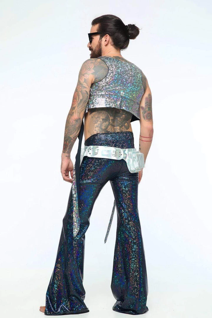 SEA DRAGON STUDIO Men Holographic Leather Utility Belt