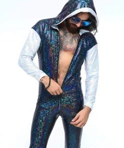 SEA DRAGON STUDIO Most Popular Mens Holographic Jumpsuit