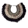 SEA DRAGON STUDIO Bejeweled Black Feather Collar Men 2 SEA DRAGON STUDIO Bejeweled Black Feather Collar Men