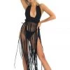 Ladee Taha AZALEA MACRAME DRESS SET | Black