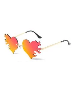 SEA DRAGON STUDIO Burning Love Rimless Heart Sunglasses