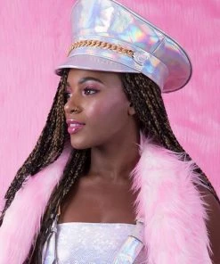 HOLOSEXUAL Men Holographic Boogie Conductor Hat