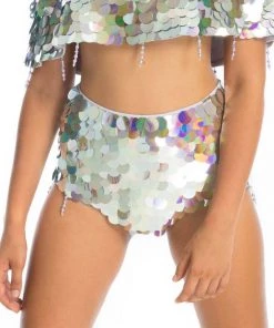 Ladee Taha Bottoms CITY LIGHTS SEQUIN SHORTS | Metallic Mermaid