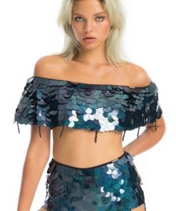 Ladee Taha CITY LIGHTS SEQUIN TOP | Moonless Sparkle