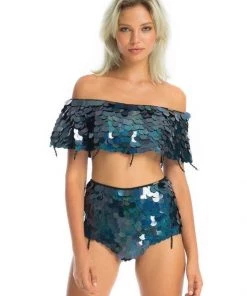 Ladee Taha CITY LIGHTS SEQUIN TOP | Moonless Sparkle