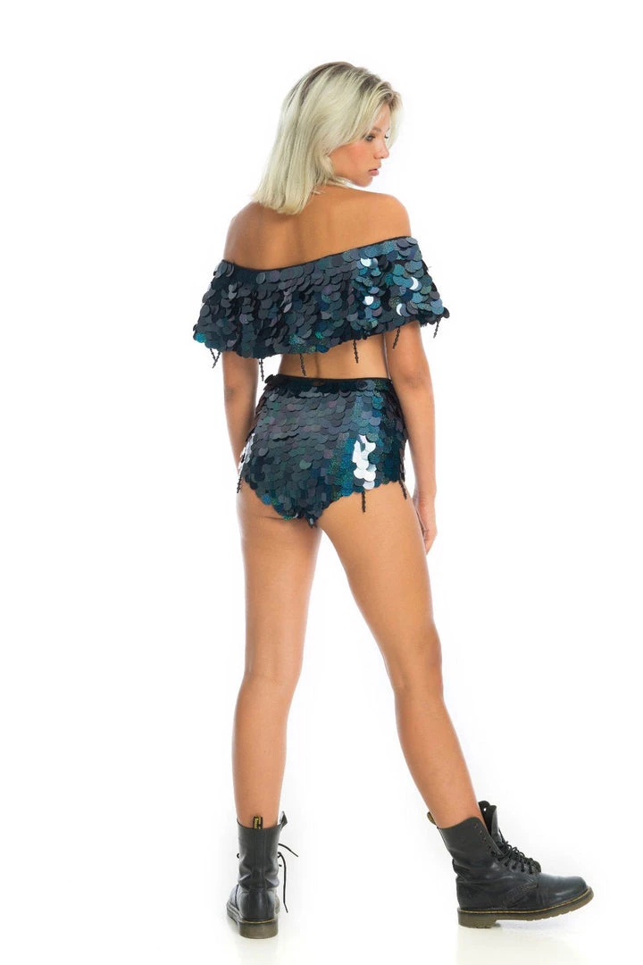 Ladee Taha CITY LIGHTS SEQUIN SHORTS | Moonless Sparkle 4 Ladee Taha CITY LIGHTS SEQUIN SHORTS | Moonless Sparkle