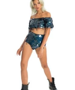 Ladee Taha CITY LIGHTS SEQUIN TOP | Moonless Sparkle