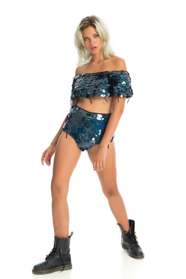Ladee Taha CITY LIGHTS SEQUIN SHORTS | Moonless Sparkle 7 Ladee Taha CITY LIGHTS SEQUIN SHORTS | Moonless Sparkle