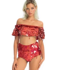 Ladee Taha CITY LIGHTS SEQUIN SHORTS | Red Diamond Bottoms 12 Ladee Taha CITY LIGHTS SEQUIN SHORTS | Red Diamond Bottoms