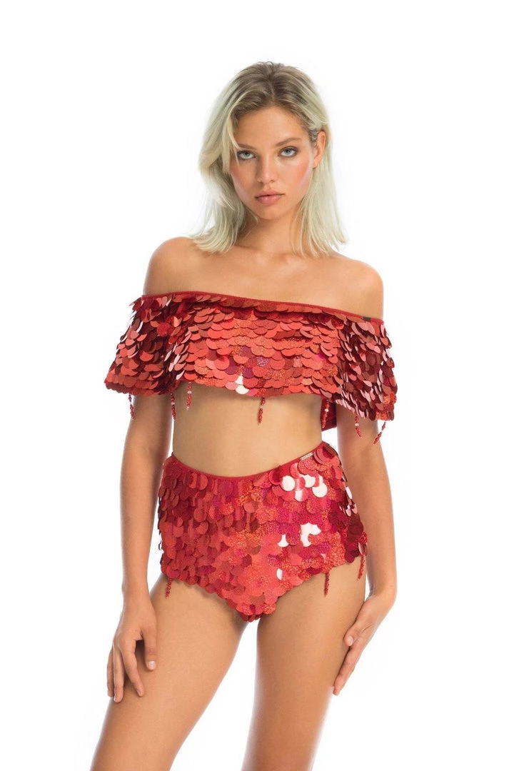 Ladee Taha CITY LIGHTS SEQUIN SHORTS | Red Diamond Bottoms 7 Ladee Taha CITY LIGHTS SEQUIN SHORTS | Red Diamond Bottoms