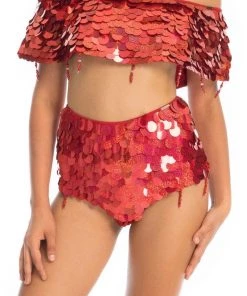 Ladee Taha CITY LIGHTS SEQUIN SHORTS | Red Diamond Bottoms 10 Ladee Taha CITY LIGHTS SEQUIN SHORTS | Red Diamond Bottoms