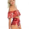 Ladee Taha CITY LIGHTS SEQUIN SHORTS | Red Diamond Bottoms