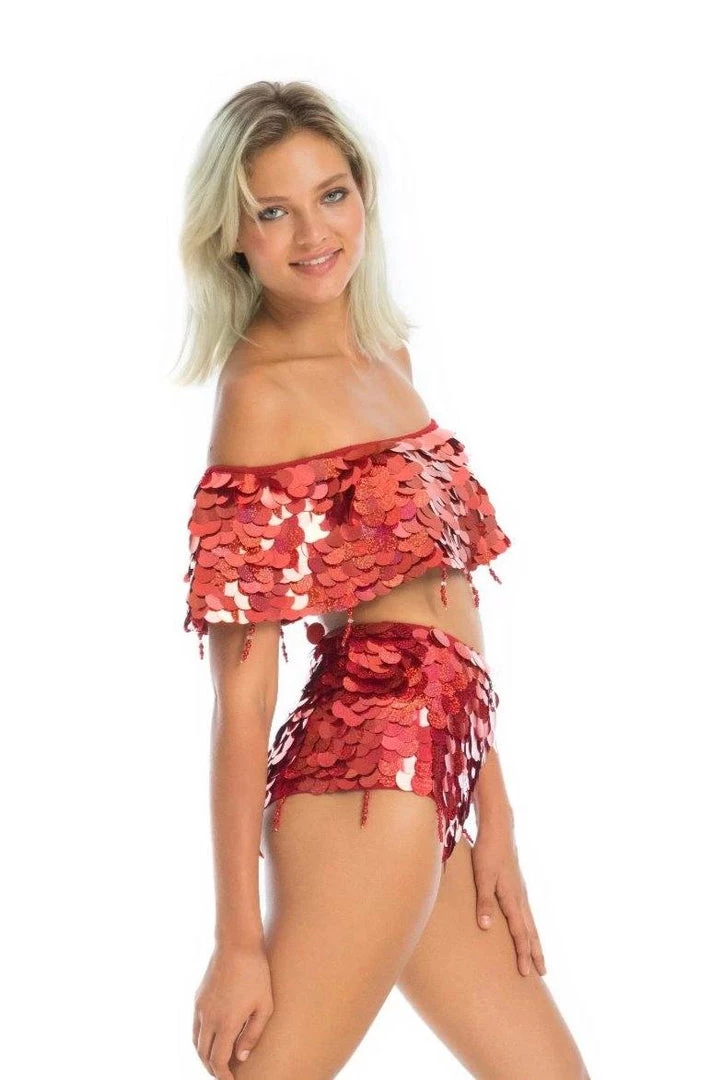 Ladee Taha CITY LIGHTS SEQUIN SHORTS | Red Diamond Bottoms 3 Ladee Taha CITY LIGHTS SEQUIN SHORTS | Red Diamond Bottoms