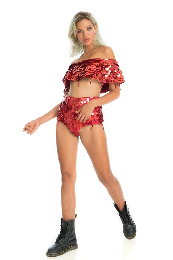 Ladee Taha CITY LIGHTS SEQUIN SHORTS | Red Diamond Bottoms 8 Ladee Taha CITY LIGHTS SEQUIN SHORTS | Red Diamond Bottoms