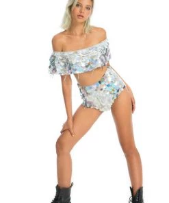 Ladee Taha Bottoms CITY LIGHTS SEQUIN SHORTS | Unicorn Storm