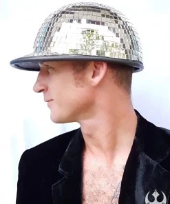 DISCO NERD Men Disco Helmet | Pony Cap