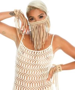 Ladee Taha DREAMERS FACE MASK | Tan