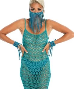 Ladee Taha DREAMERS FACE MASK | Teal