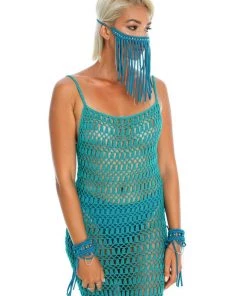 Ladee Taha DREAMERS FACE MASK | Teal