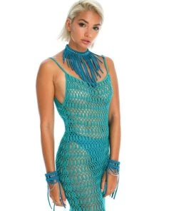 Ladee Taha DREAMERS NECKLACE | Teal Tops