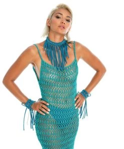 Ladee Taha DREAMERS NECKLACE | Teal Tops