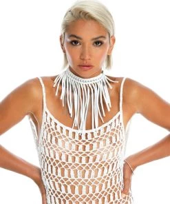 Ladee Taha Tops DREAMERS NECKLACE | White