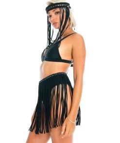 Ladee Taha OCEAN TRIANGLE TOP | Black Tops