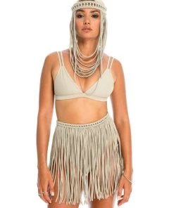 Ladee Taha DREAMERS MINI SKIRT | Nude Bottoms