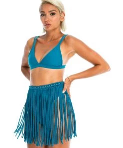 Ladee Taha Tops OCEAN TRIANGLE TOP | Teal