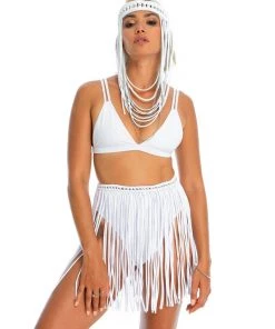 Ladee Taha Bottoms DREAMERS MINI SKIRT | White