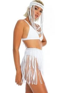 Ladee Taha Bottoms DREAMERS MINI SKIRT | White