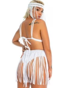 Ladee Taha Bottoms DREAMERS MINI SKIRT | White