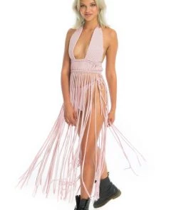 Ladee Taha Azalea Macrame Dress Set | Dusky Pink Dresses & Skirts