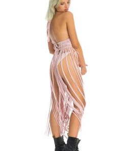 Ladee Taha Azalea Macrame Dress Set | Dusky Pink Dresses & Skirts