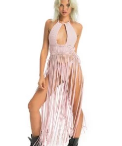 Ladee Taha Azalea Macrame Dress Set | Dusky Pink Dresses & Skirts