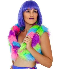 SEA DRAGON STUDIO Reversible Snow Bunny Fluffy Fur Vest