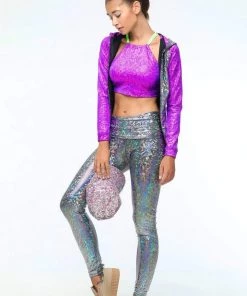 SEA DRAGON STUDIO Bottoms Holographic Fold-Top Leggings | 13 Colors