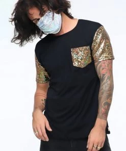 SEA DRAGON STUDIO Most Popular Mens Holographic Festival Tee | 4 Colors