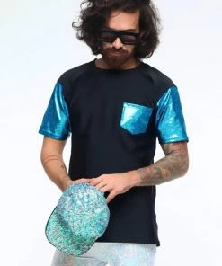 SEA DRAGON STUDIO Most Popular Mens Holographic Festival Tee | 4 Colors