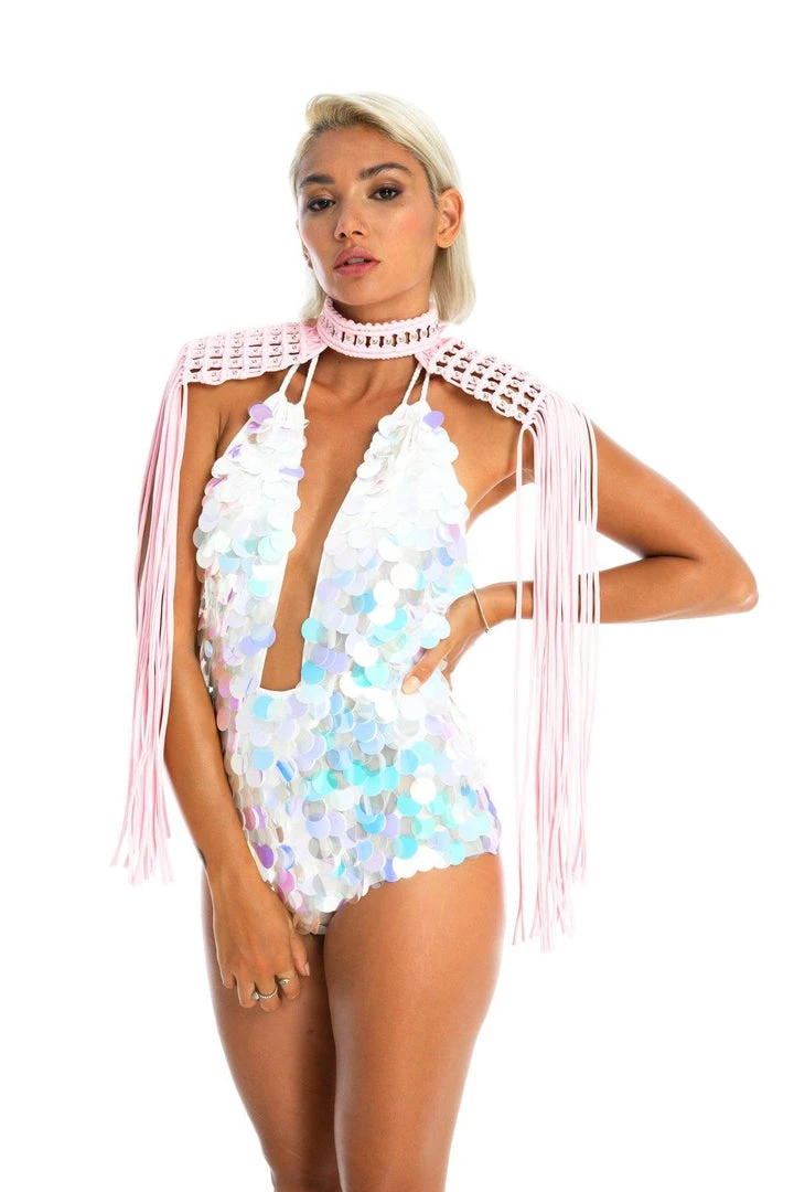 Ladee Taha ORACLE DAWN EPAULETTES 2 | Baby Pink 3 Ladee Taha ORACLE DAWN EPAULETTES 2 | Baby Pink