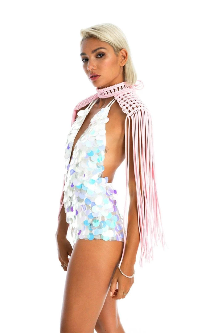 Ladee Taha ORACLE DAWN EPAULETTES 2 | Baby Pink 4 Ladee Taha ORACLE DAWN EPAULETTES 2 | Baby Pink