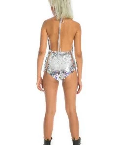 Ladee Taha HARLEQUIN SEQUIN BODYSUIT | Metallic Mermaid