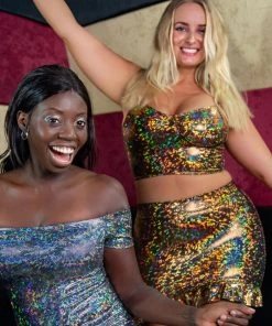 SEA DRAGON STUDIO Bottoms Holographic Cheap Frills Skirt | 13 Colors 13 SEA DRAGON STUDIO Bottoms Holographic Cheap Frills Skirt | 13 Colors