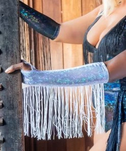 SEA DRAGON STUDIO Most Popular Holographic Fringe Gloves | 13 Colors