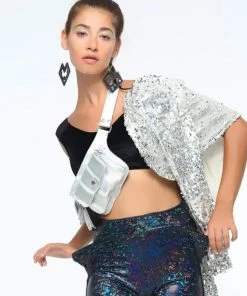 SEA DRAGON STUDIO Holographic Double Pocket Leather Festival Belt Men