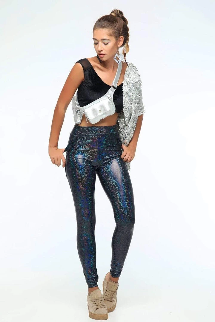SEA DRAGON STUDIO Holographic High-Waisted Leggings With Pockets | 13 Colors Most Popular 5 SEA DRAGON STUDIO Holographic High-Waisted Leggings With Pockets | 13 Colors Most Popular
