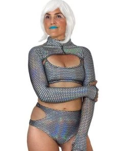 SEA DRAGON STUDIO Prismatic Space Cadet Crop Jacket Tops